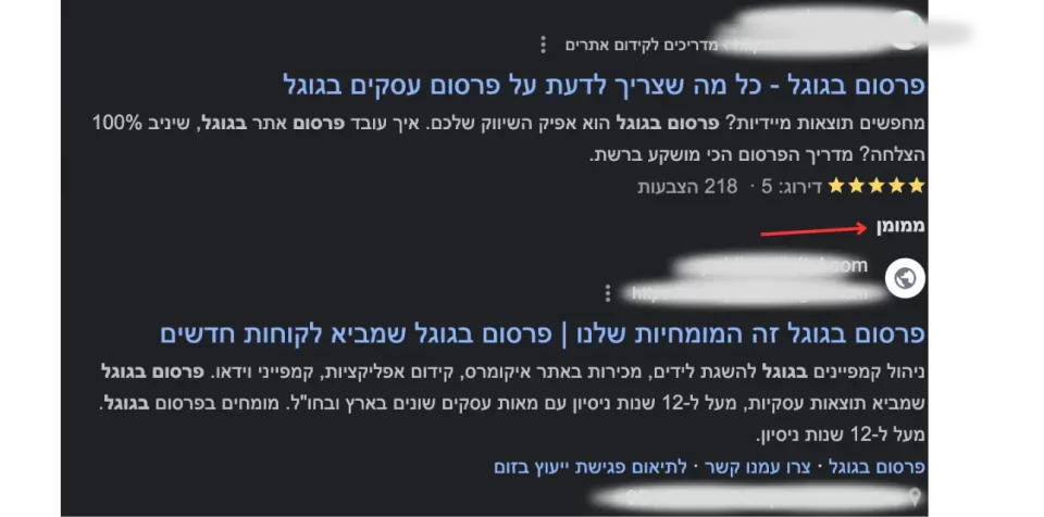 סוגי מודעות ברשת החיפוש של גוגל