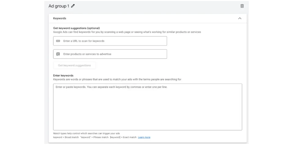 קבוצת מודעות בגוגל אדס