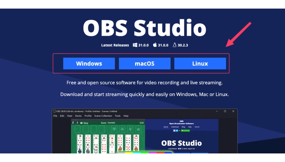 שלב 1: הורדה והתקנה של תוכנת OBS Studio